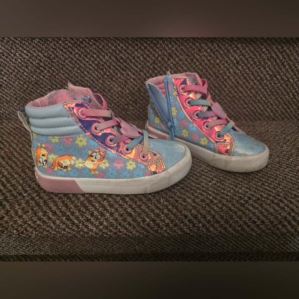 Toddler Girl High-Top Sneakers Bluey Design